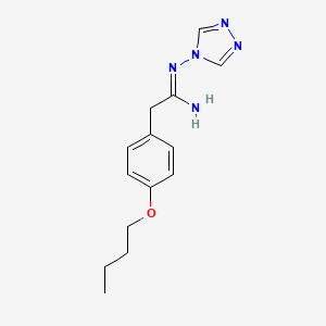 2-(4-butoxyphenyl)-N'-4H-1,2,4-triazol-4-ylethanimidamide