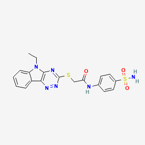 N-[4-(aminosulfonyl)phenyl]-2-[(5-ethyl-5H-[1,2,4]triazino[5,6-b]indol-3-yl)thio]acetamide