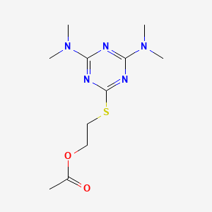 2-{[4,6-bis(dimethylamino)-1,3,5-triazin-2-yl]thio}ethyl acetate