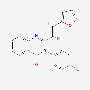 molecular formula C21H16N2O3 B3898631 2-[2-(2-furyl)vinyl]-3-(4-methoxyphenyl)-4(3H)-quinazolinone 