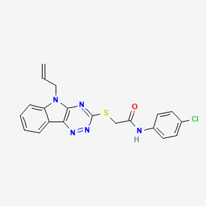 2-[(5-allyl-5H-[1,2,4]triazino[5,6-b]indol-3-yl)thio]-N-(4-chlorophenyl)acetamide