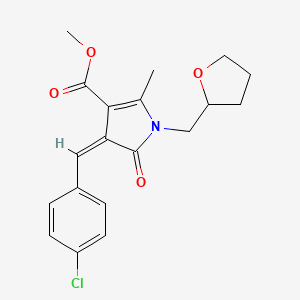 methyl 4-(4-chlorobenzylidene)-2-methyl-5-oxo-1-(tetrahydro-2-furanylmethyl)-4,5-dihydro-1H-pyrrole-3-carboxylate