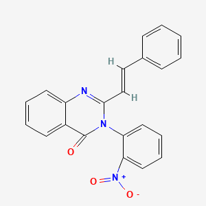 molecular formula C22H15N3O3 B3898679 3-(2-nitrophenyl)-2-(2-phenylvinyl)-4(3H)-quinazolinone 