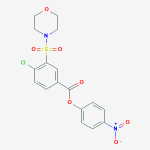 molecular formula C17H15ClN2O7S B389868 4-Nitrophenyl 4-chloro-3-(4-morpholinylsulfonyl)benzoate 