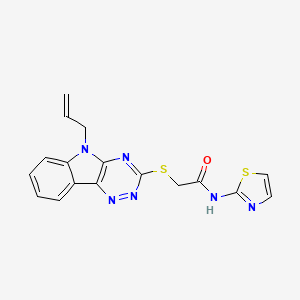 2-[(5-allyl-5H-[1,2,4]triazino[5,6-b]indol-3-yl)thio]-N-1,3-thiazol-2-ylacetamide