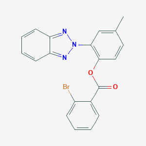 molecular formula C20H14BrN3O2 B389869 2-(2H-1,2,3-benzotriazol-2-yl)-4-methylphenyl 2-bromobenzoate CAS No. 107909-81-9