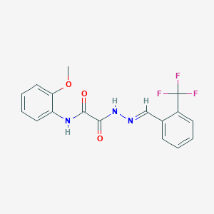 molecular formula C17H14F3N3O3 B3898695 N-(2-methoxyphenyl)-2-oxo-2-{2-[2-(trifluoromethyl)benzylidene]hydrazino}acetamide 