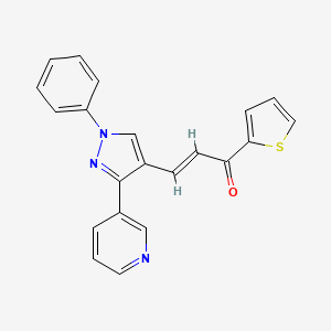 3-[1-phenyl-3-(3-pyridinyl)-1H-pyrazol-4-yl]-1-(2-thienyl)-2-propen-1-one