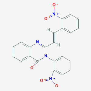 molecular formula C22H14N4O5 B3898740 3-(2-nitrophenyl)-2-[2-(2-nitrophenyl)vinyl]-4(3H)-quinazolinone 