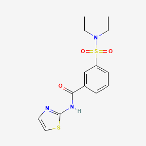 molecular formula C14H17N3O3S2 B3898743 3-[(diethylamino)sulfonyl]-N-1,3-thiazol-2-ylbenzamide 