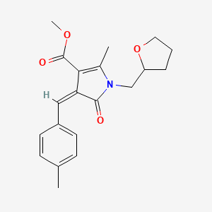 methyl (4Z)-2-methyl-4-(4-methylbenzylidene)-5-oxo-1-(tetrahydrofuran-2-ylmethyl)-4,5-dihydro-1H-pyrrole-3-carboxylate