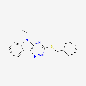 molecular formula C18H16N4S B3898758 3-(BENZYLSULFANYL)-5-ETHYL-5H-[1,2,4]TRIAZINO[5,6-B]INDOLE CAS No. 112800-84-7