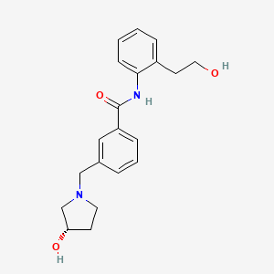 molecular formula C20H24N2O3 B3898762 N-[2-(2-hydroxyethyl)phenyl]-3-{[(3S)-3-hydroxypyrrolidin-1-yl]methyl}benzamide 