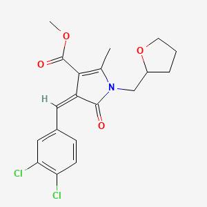 methyl (4Z)-4-(3,4-dichlorobenzylidene)-2-methyl-5-oxo-1-(tetrahydrofuran-2-ylmethyl)-4,5-dihydro-1H-pyrrole-3-carboxylate