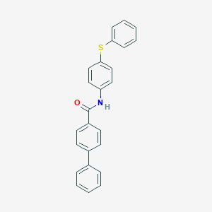 molecular formula C25H19NOS B389880 N-[4-(phenylsulfanyl)phenyl][1,1'-biphenyl]-4-carboxamide 