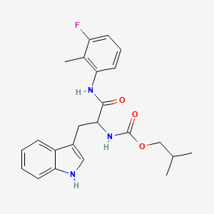 2-methylpropyl N-[1-(3-fluoro-2-methylanilino)-3-(1H-indol-3-yl)-1-oxopropan-2-yl]carbamate