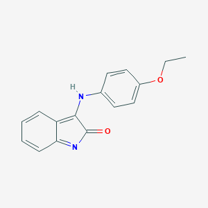 molecular formula C16H14N2O2 B389884 (E)-3-((4-ethoxyphenyl)imino)indolin-2-one CAS No. 42407-85-2