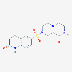 8-[(2-oxo-1,2,3,4-tetrahydroquinolin-6-yl)sulfonyl]hexahydro-2H-pyrazino[1,2-a]pyrazin-1(6H)-one