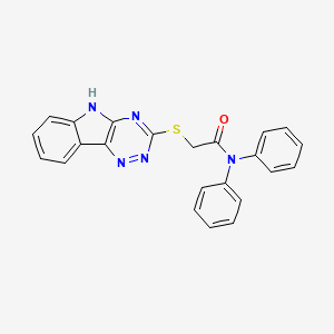 N,N-DIPHENYL-2-{5H-[1,2,4]TRIAZINO[5,6-B]INDOL-3-YLSULFANYL}ACETAMIDE