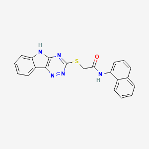 N-naphthalen-1-yl-2-(5H-[1,2,4]triazino[5,6-b]indol-3-ylsulfanyl)acetamide