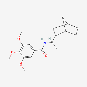 molecular formula C19H27NO4 B3898892 N-(1-bicyclo[2.2.1]hept-2-ylethyl)-3,4,5-trimethoxybenzamide CAS No. 5916-22-3