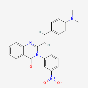 2-[(1E)-2-[4-(DIMETHYLAMINO)PHENYL]ETHENYL]-3-(3-NITROPHENYL)-3,4-DIHYDROQUINAZOLIN-4-ONE