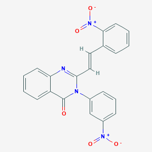 molecular formula C22H14N4O5 B3898913 3-(3-nitrophenyl)-2-[2-(2-nitrophenyl)vinyl]-4(3H)-quinazolinone 