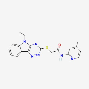 2-((5-Ethyl-5H-[1,2,4]triazino[5,6-b]indol-3-yl)thio)-N-(4-methylpyridin-2-yl)acetamide