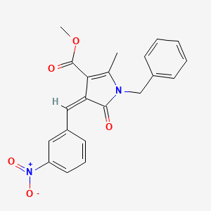 molecular formula C21H18N2O5 B3898944 methyl 1-benzyl-2-methyl-4-(3-nitrobenzylidene)-5-oxo-4,5-dihydro-1H-pyrrole-3-carboxylate 