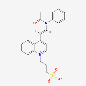 3-(4-{2-[acetyl(phenyl)amino]vinyl}-1-quinoliniumyl)-1-propanesulfonate