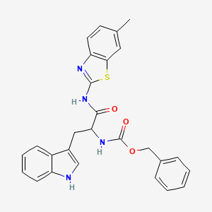 molecular formula C27H24N4O3S B3898959 N-[(benzyloxy)carbonyl]-N-(6-methyl-1,3-benzothiazol-2-yl)tryptophanamide 