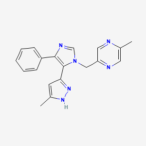 2-methyl-5-[[5-(5-methyl-1H-pyrazol-3-yl)-4-phenylimidazol-1-yl]methyl]pyrazine