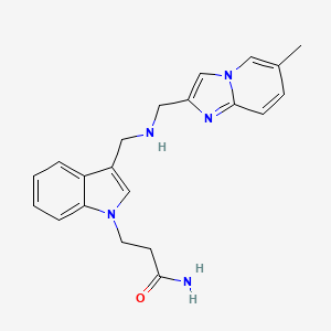 3-[3-({[(6-methylimidazo[1,2-a]pyridin-2-yl)methyl]amino}methyl)-1H-indol-1-yl]propanamide