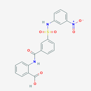 2-[[3-[(3-nitrophenyl)sulfamoyl]benzoyl]amino]benzoic Acid