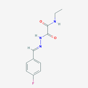 molecular formula C11H12FN3O2 B389899 N-ethyl-2-[2-(4-fluorobenzylidene)hydrazino]-2-oxoacetamide 