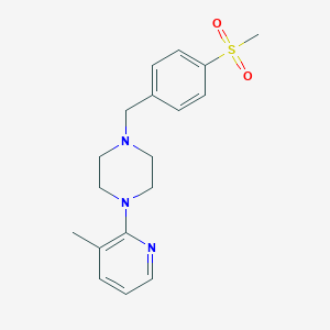 molecular formula C18H23N3O2S B3899005 1-(3-methylpyridin-2-yl)-4-[4-(methylsulfonyl)benzyl]piperazine 