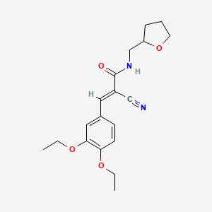 2-cyano-3-(3,4-diethoxyphenyl)-N-(tetrahydro-2-furanylmethyl)acrylamide