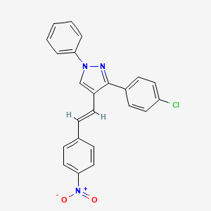 3-(4-chlorophenyl)-4-[(E)-2-(4-nitrophenyl)ethenyl]-1-phenylpyrazole