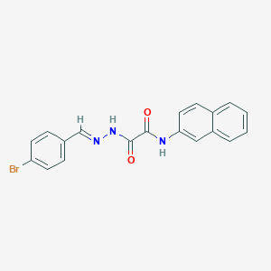 molecular formula C19H14BrN3O2 B389905 2-[2-(4-bromobenzylidene)hydrazino]-N-(2-naphthyl)-2-oxoacetamide 