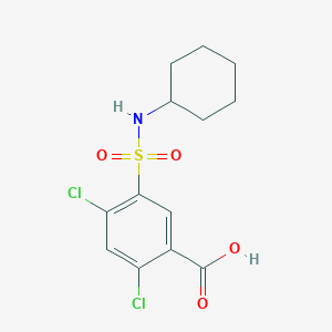 molecular formula C13H15Cl2NO4S B3899051 2,4-dichloro-5-[(cyclohexylamino)sulfonyl]benzoic acid 