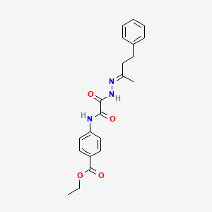 ethyl 4-{[[2-(1-methyl-3-phenylpropylidene)hydrazino](oxo)acetyl]amino}benzoate