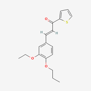 (E)-3-(3-ethoxy-4-propoxyphenyl)-1-thiophen-2-ylprop-2-en-1-one