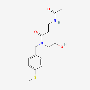 3-(acetylamino)-N-(2-hydroxyethyl)-N-[4-(methylthio)benzyl]propanamide