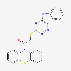 1-Phenothiazin-10-yl-2-(9H-1,3,4,9-tetraaza-fluoren-2-ylsulfanyl)-ethanone