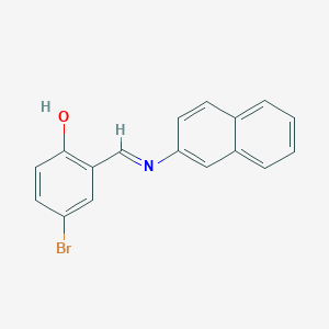 molecular formula C17H12BrNO B389910 4-Bromo-2-[(2-naphthylimino)methyl]phenol CAS No. 73930-54-8