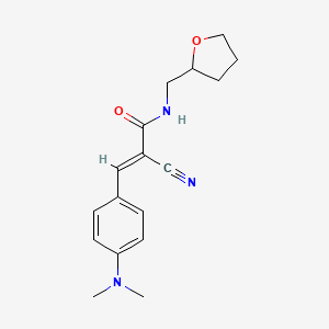 2-cyano-3-[4-(dimethylamino)phenyl]-N-(tetrahydro-2-furanylmethyl)acrylamide