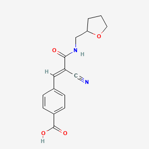 molecular formula C16H16N2O4 B3899119 4-{2-cyano-3-oxo-3-[(tetrahydro-2-furanylmethyl)amino]-1-propen-1-yl}benzoic acid 