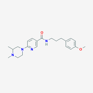 molecular formula C22H30N4O2 B3899134 6-(3,4-dimethyl-1-piperazinyl)-N-[3-(4-methoxyphenyl)propyl]nicotinamide 