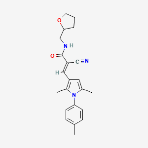 2-cyano-3-[2,5-dimethyl-1-(4-methylphenyl)-1H-pyrrol-3-yl]-N-(tetrahydro-2-furanylmethyl)acrylamide