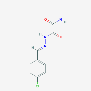 molecular formula C10H10ClN3O2 B389916 2-[2-(4-chlorobenzylidene)hydrazino]-N-methyl-2-oxoacetamide 